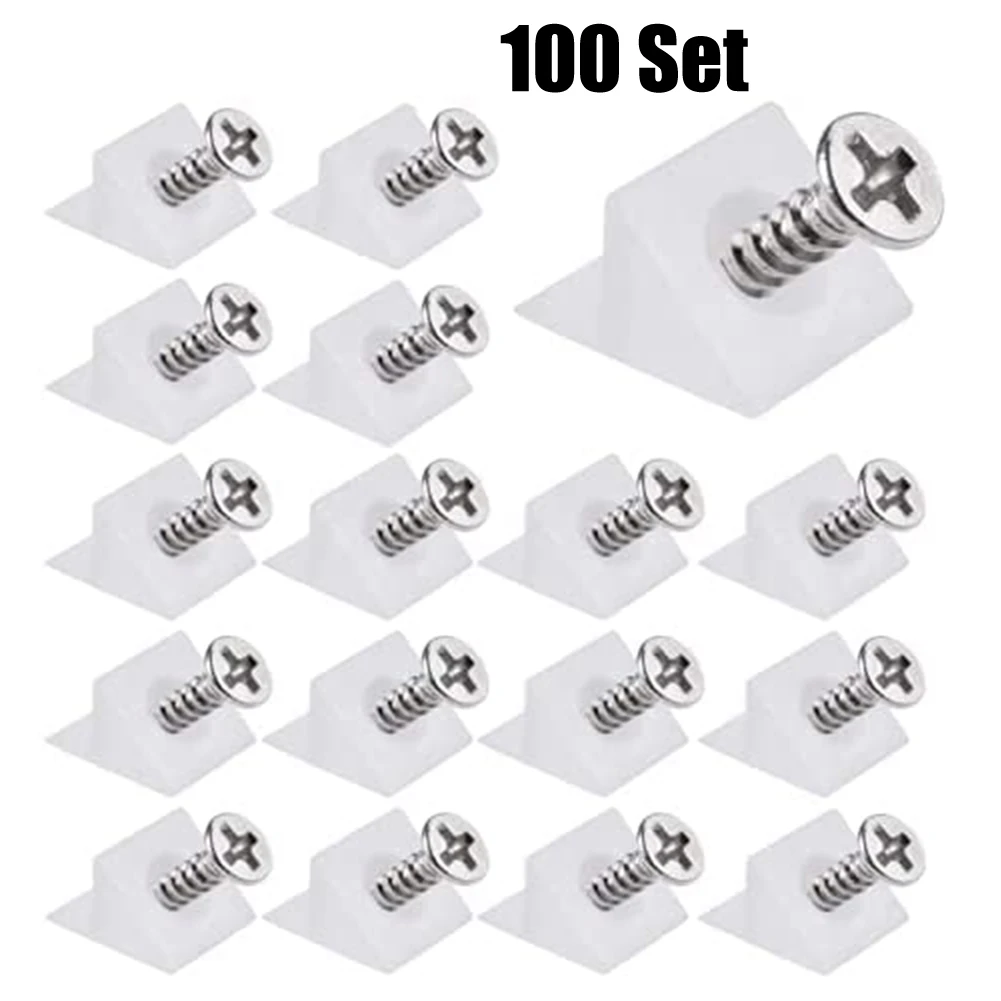 Furniture Repair Kit 100 Piece Drawer Chest Bottom Sagging Repair Wedge Corner Bracket Screw