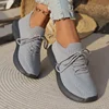 Spring New Women Mesh Breathable Casual Lace-up Vulcanized Shoes Ladies Platform Single Sneakers Plus Size 43 Female Flats 4