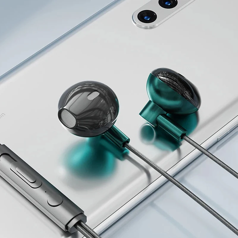 Auriculares intraaurales con cable de 3,5 mm, cancelación de ruido y graves, micrófono, conexión tipo C original para Xiaomi y Huawei._voghion.com