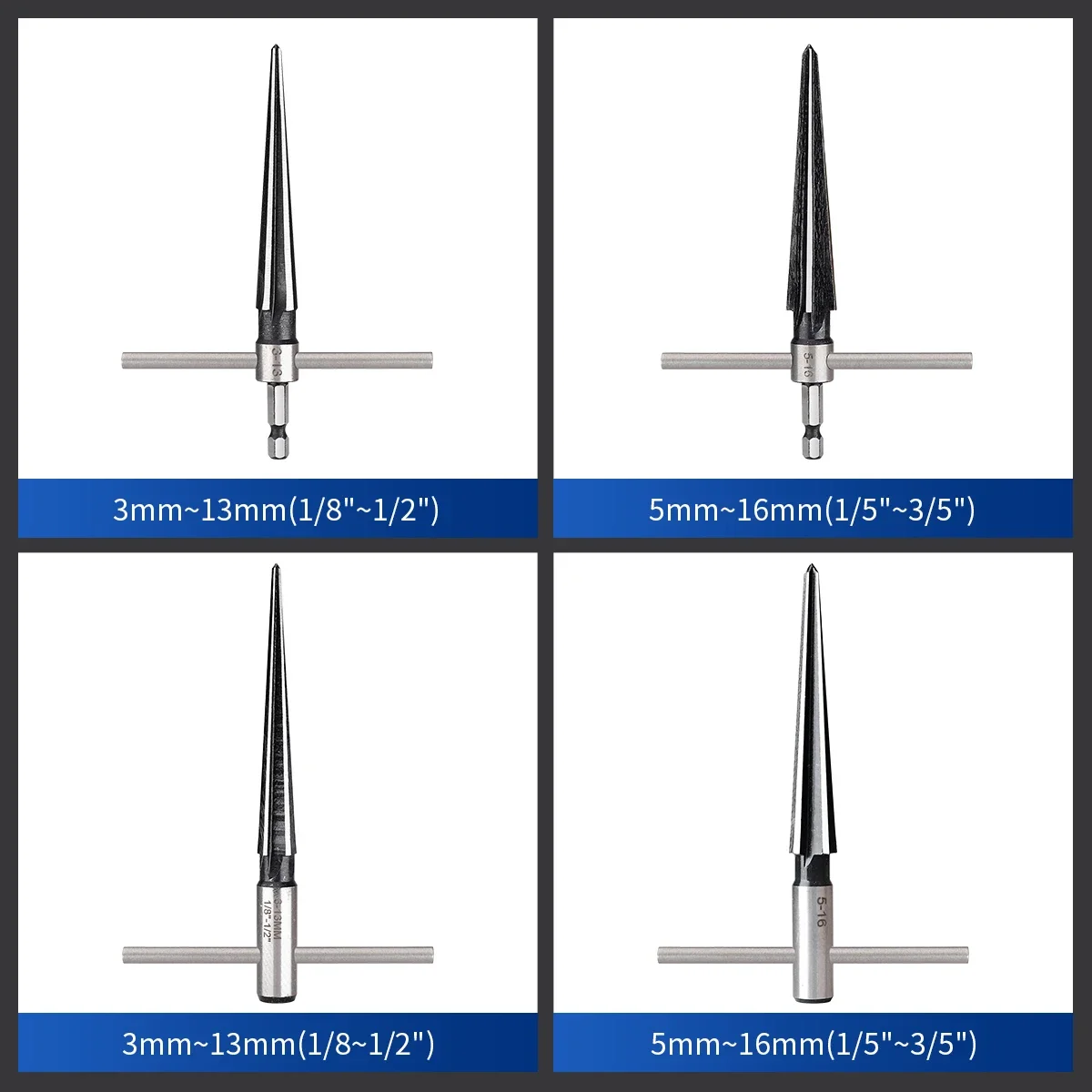 Hand Reamer Steel Reamer Tools 1PCS Taper Reamer Hand Metal Reamer Deburring Hole Handheld For Wood Metal Plastic Drilling Tools