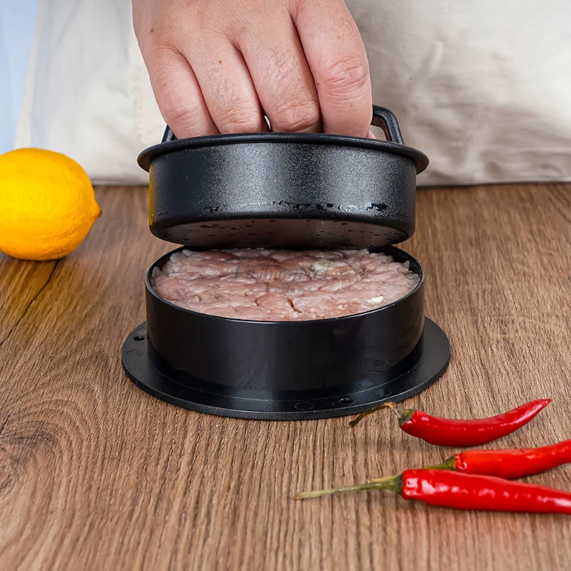 3 in 1 Non Stick Meat Beef Veggie Hamburger Patty Mold Essential Tool to Make Patty for Stuffed Burgers