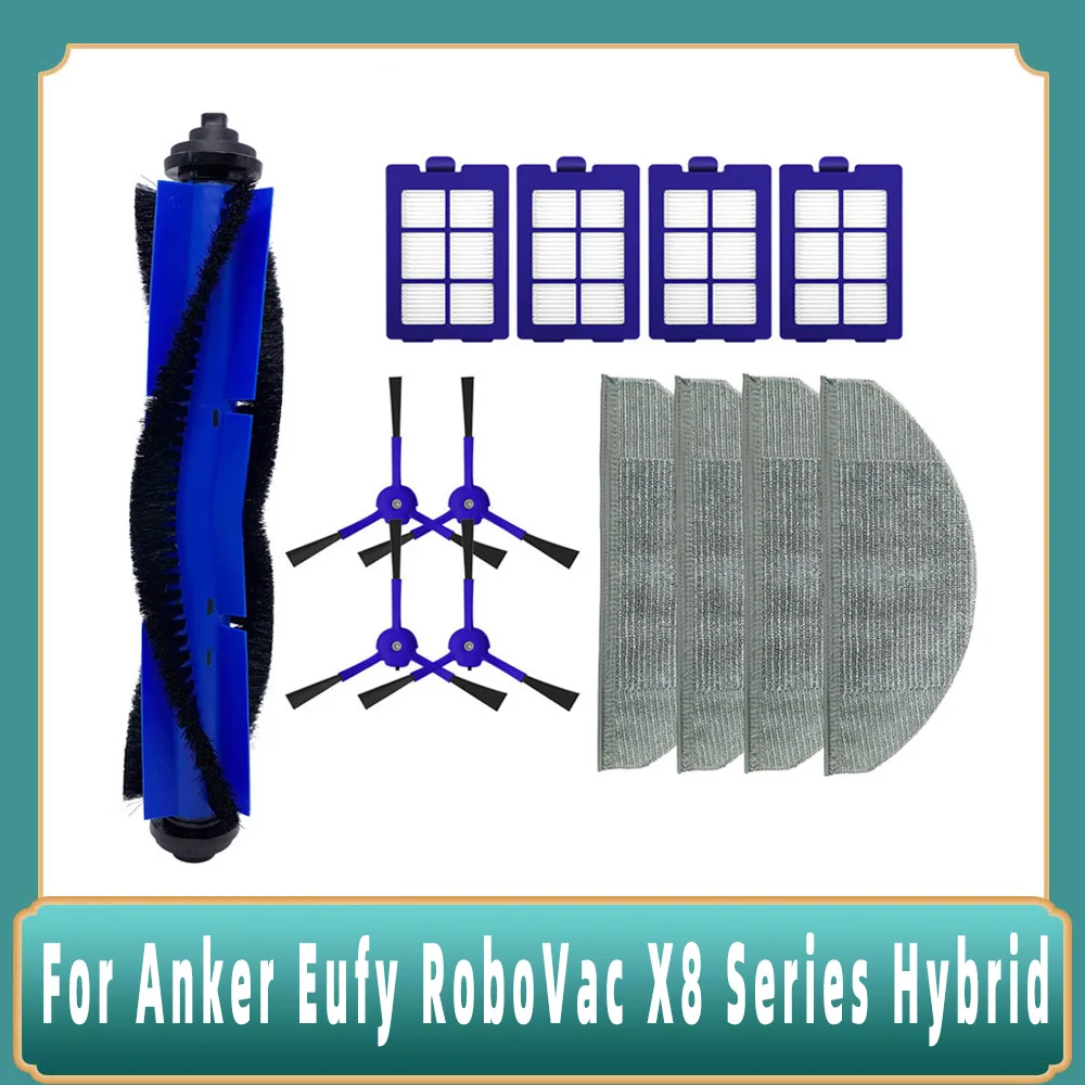 

New Main Brush Hepa Filter Side Brush Mop Cloth For Anker Eufy RoboVac X8 Series Hybrid Robot Vacuum cleaner Accessories Part