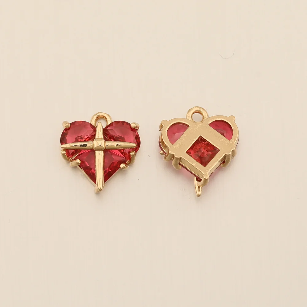 Cordial Design 12*13MM 40Pcs Jewelry Findings & Components/Rhinestone Pendant/Heart Shape/Hand Made/DIY Jewelry Making/CZ Charms - cordial