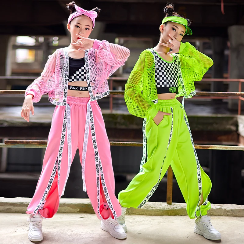 Girls Jazz Dance Navel Costumes Hip-hop Children's Clothing Custom