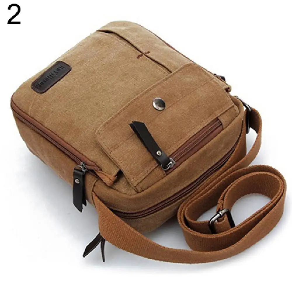 Men's Simple Casual Canvas Crossbody Sling Bag - Multifunctional Outdoor Shoulder Bag