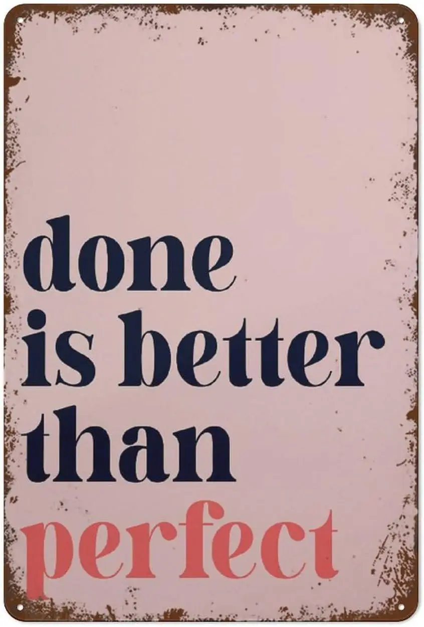 Сделано лучше, чем идеальная винтажная металлическая вывеска, искусство, полезный подарок, домашняя кофейная комната, фотовывеска из алюминия, 8x12 дюймов