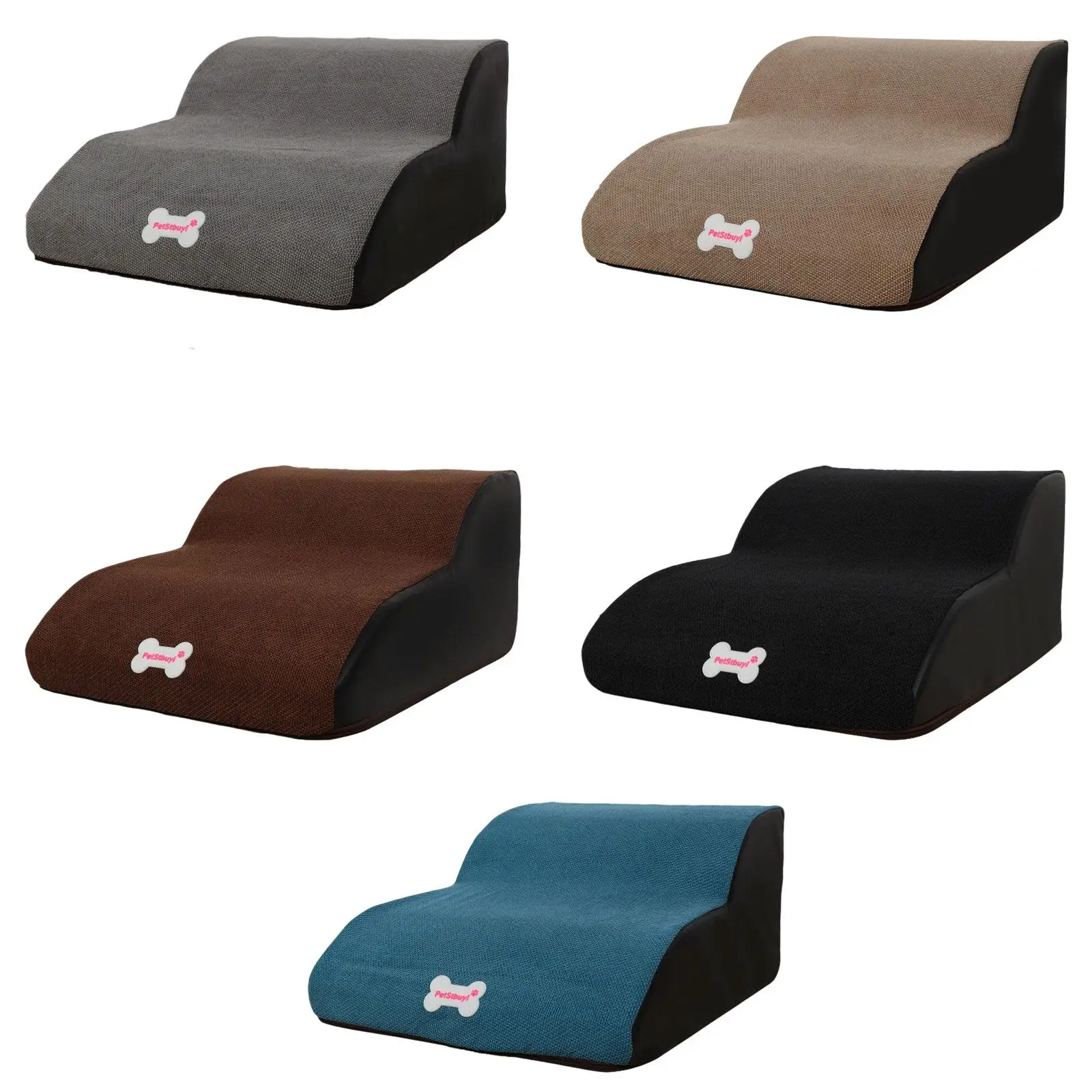 Dog Stairs for High Bed with Washable Cover Soft Lightweight Pet Ramp Non Slip