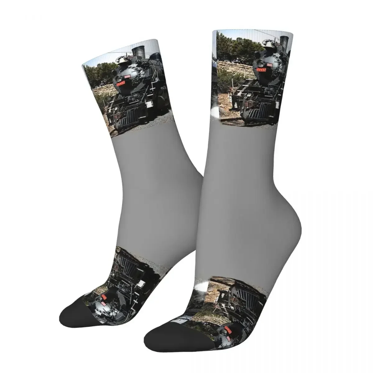 

Vintage Steam Train Socks Harajuku Sweat Absorbing Stockings All Season Long Socks Accessories for Man's Woman's Gifts