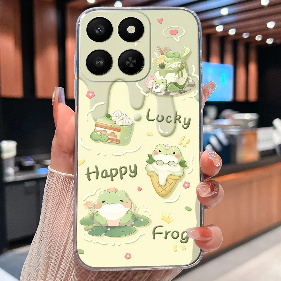 Lovely Animal Cartoon Soft TPU Transparent Silicone Phone Case -