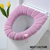 Winter Warm Toilet Seat Cover Mat Bathroom Toilet Pad Cushion with Handle Thicker Soft Washable Closestool Warmer Accessories 1