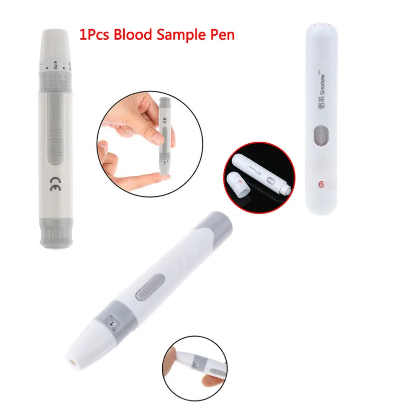 1pcs Blood Sampling Pen Lancet Pen Adjustable Blood Glucose Lancing Device Diabetes Mellitus Old Man Health Care blood sampling device