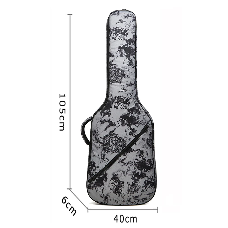 Guitar Bag Electric Guitar Bag 900D Waterproof Oxford Cloth Double Straps Soft Case Foldable 12mm Sponge Padding