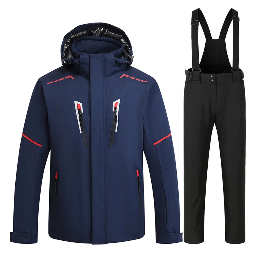 High Quality Ski Suit Winter Outdoor Thermal Ski Jacket and Baggy Snow Pants Waterproof Winter Clothes Men's Snowboarding Suit