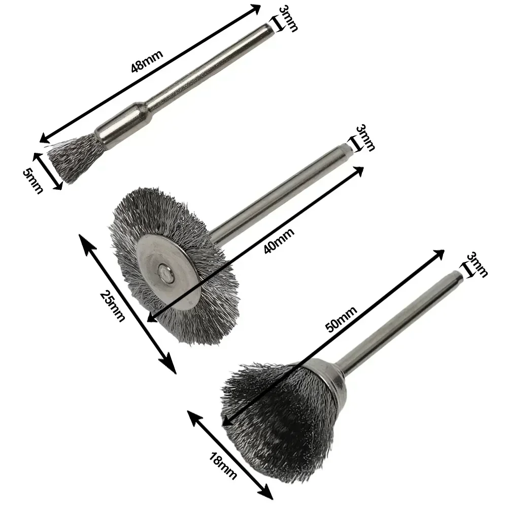 Wire Brass Wheel Brush 24Pcs For Dremel Rotary Tool Drill Bit Metal Rust Removal Polishing Brush Deburring T Shape Wheel