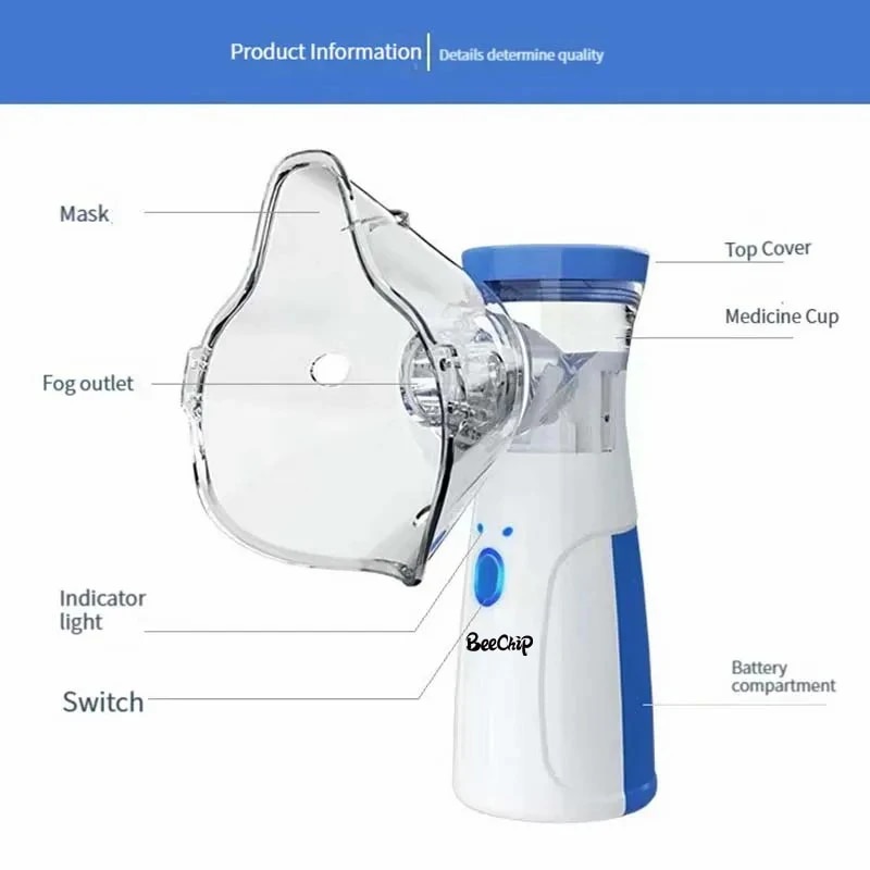 Handheld Nebulizer Adult Children Cough Compressor Sprayer Portable Compact Adjustable Nebulizer Home Nebulizer