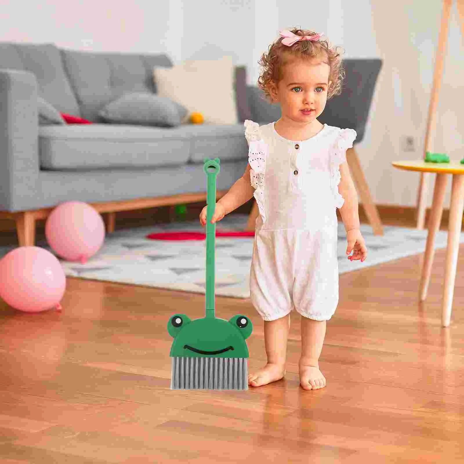 1 set Kids Cartoon Dustpan Small Dustpan For Kids Dust Broom Broom Child Cleaning Supplies Home Kindergarten Toy