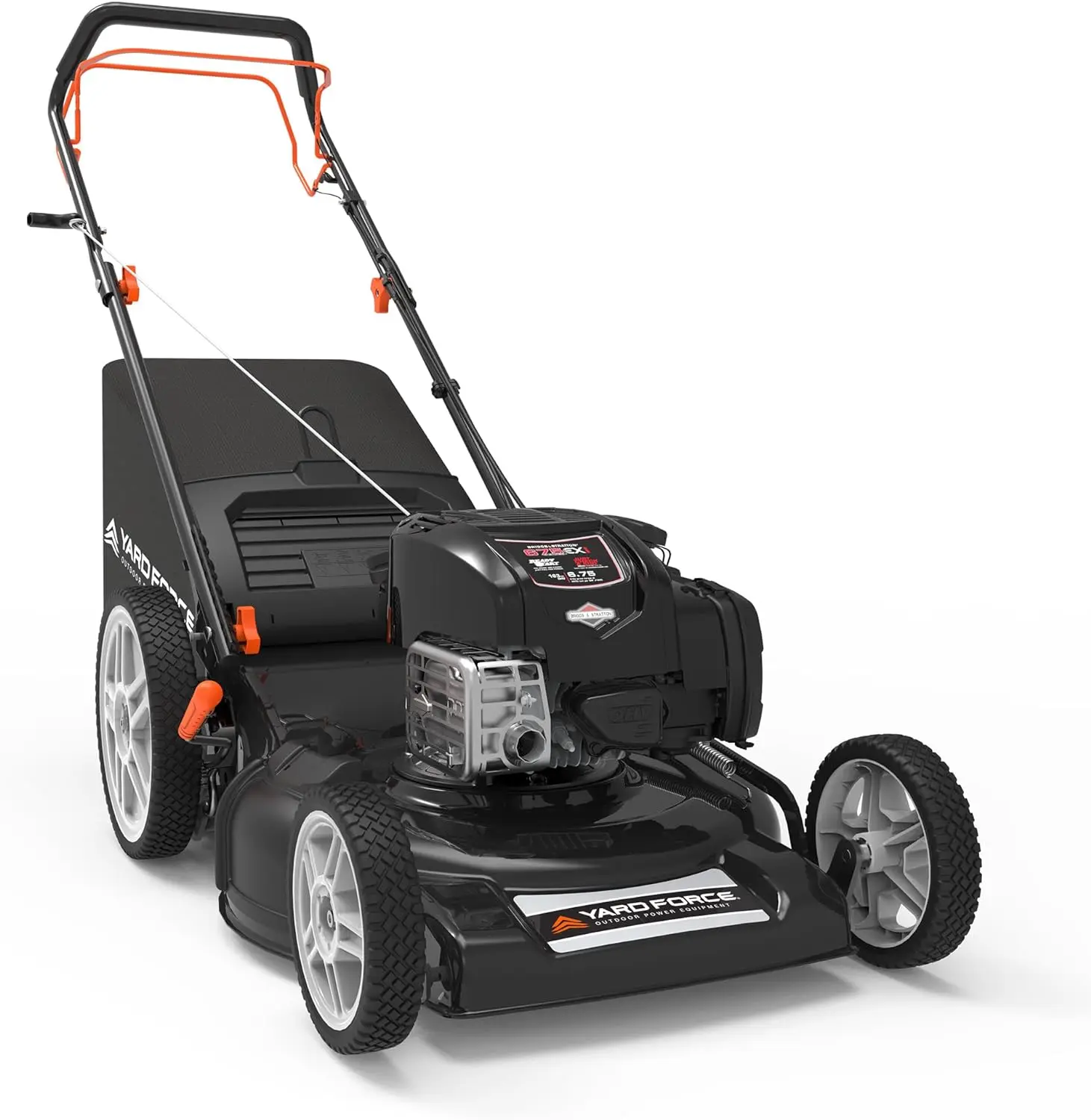 

Self Propelled Lawn Mower 150cc Gas Engine 22-inch Steel Deck 3-in-1 Mulch,Bag,Side Discharge,12-inch High Rear Wheels