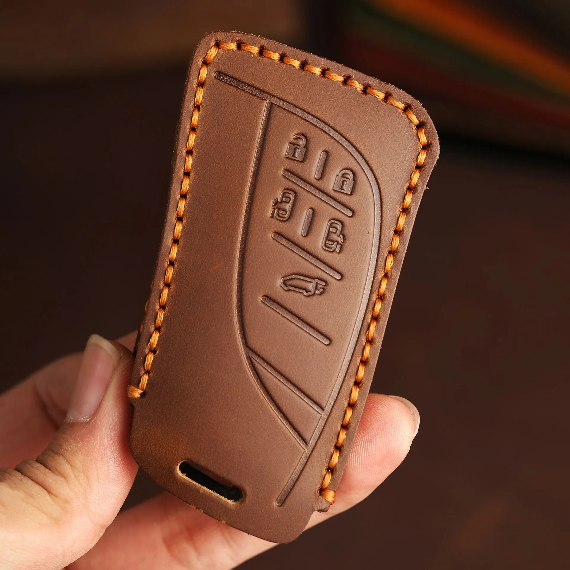 Premium Leather Key Fob Protector Case