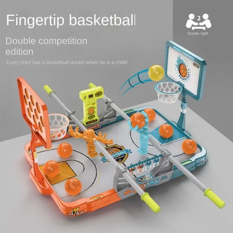 

2023 Latest Children's Desktop Game-Fingertip Basketball Basketball Shooting Board Catapult Fingertip Basketball Table Games