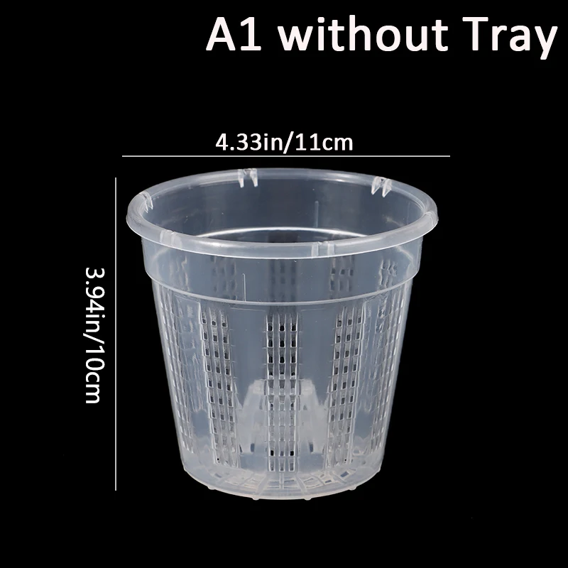Transparent Breathable Flowerpot Garden Planter with Drainage Holes