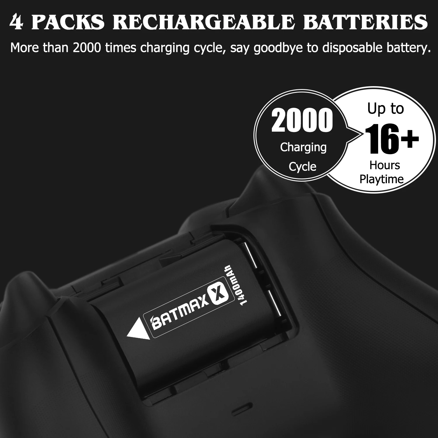 1400mAh Controladores, X, S, Xbox One, S,