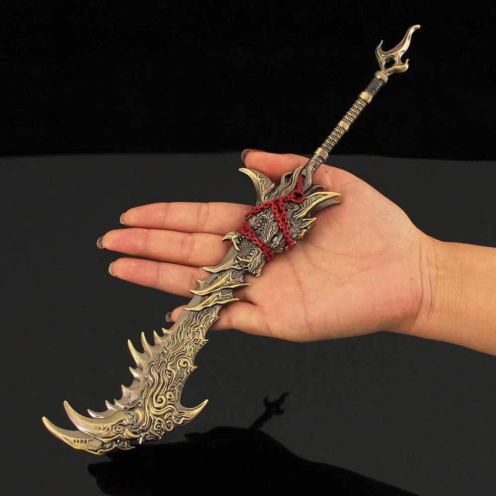 Cosplay Sword 30cm Naraka Bladepoint Exiled Star Wolf Toy Game Peripheral Metal Model Samurai Sword