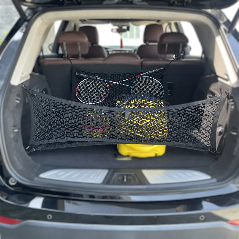 

Car Trunk Net Pocket Car Fixed Luggage Storage Bag Blocking Net Modification Vertical Flat Net Trunk Sorting And Fixing Bag