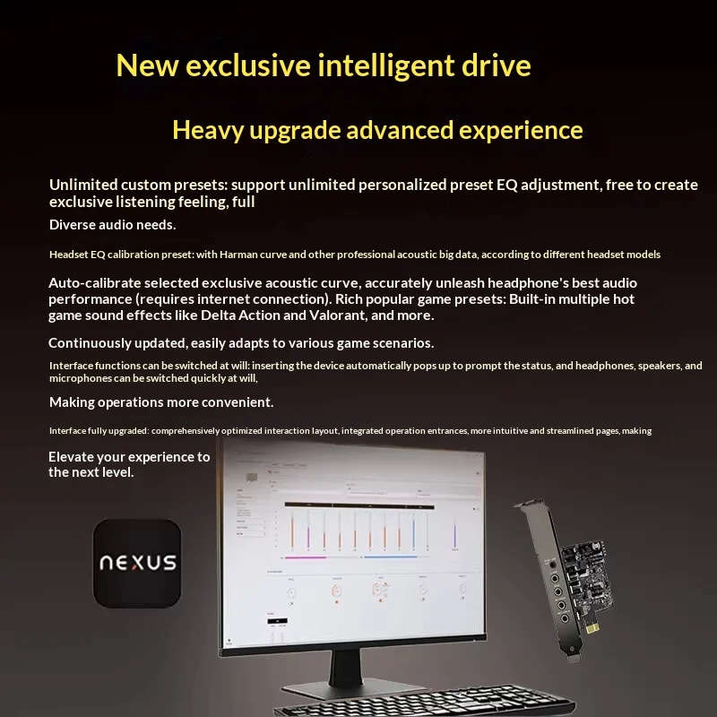 새로운 Creative FX Pro 7.1 내장 사운드 카드 컴퓨터 전용 독립 전문 하이파이 오디오파일 게임용 오디오 선물