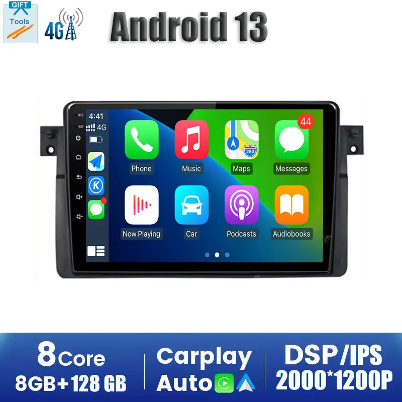 

Android 13 DSP IPS Car Radio Auto Stereo Player WiFi GPS Navigation Bluetooth For BMW 3 Series E46 1998 - 2006