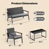 Outdoor Wicker Patio Furniture Set with Deep Seating Cushions and Table for Balcony, Backyard, and Porch 3