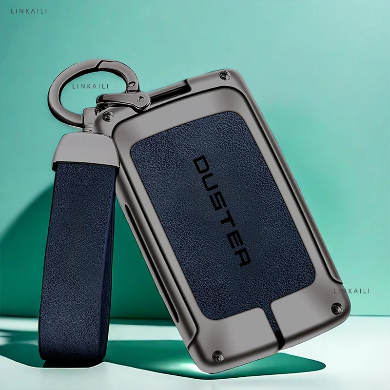 Key Case Auto TPU Zinc Alloy For Renault Duster Logo Car Key Chain Car Metal Shell Interior Decoration Accessories