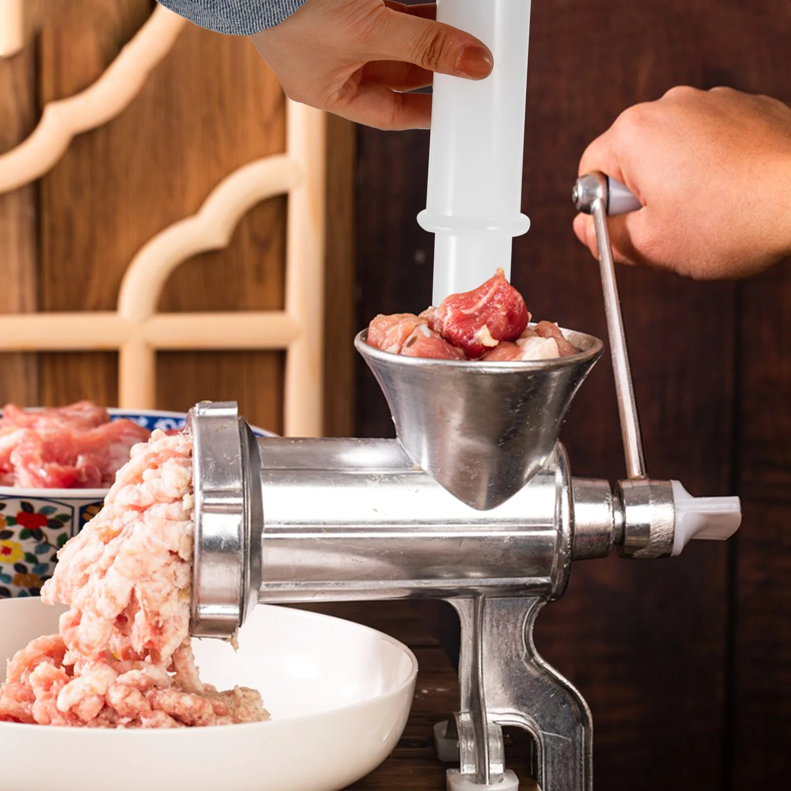 Plastic Meat Grinder Tamper Hand Pusher Universal Rod Kitchen Tool Replacement Part For Poultry Tools Dining Bar Accessories