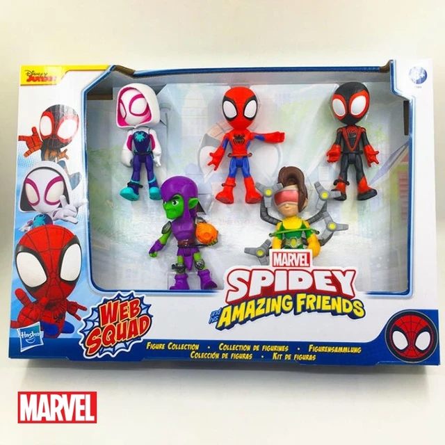 Figurine Spider-Man Arachno-moto lance-toile avec véhicule et