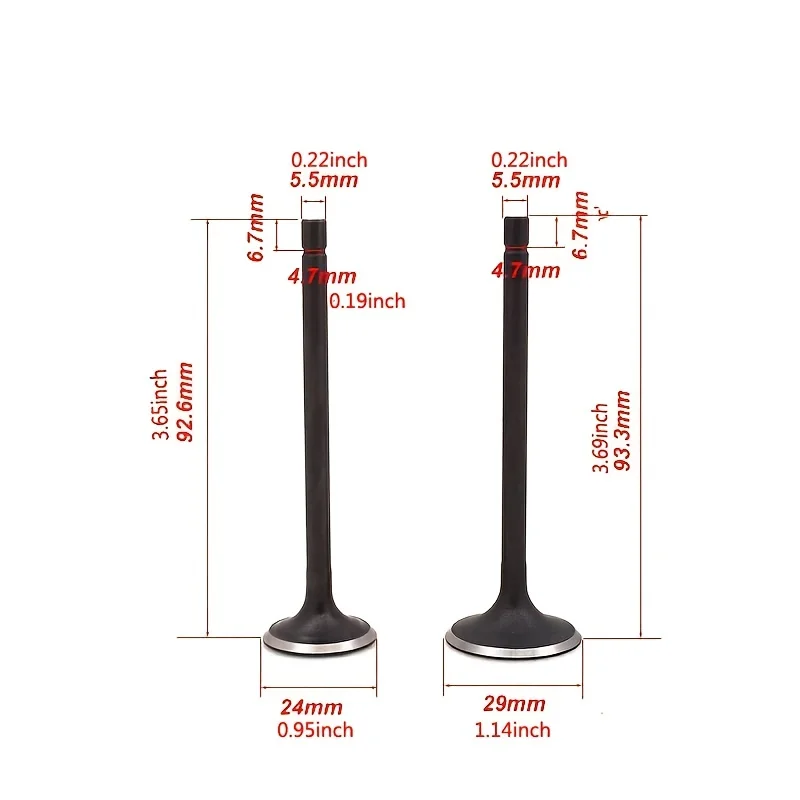 High-Performance Motorcycle Intake and Exhaust Valve Set for Motocross