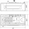 67 in Whirlpool Bathtub,Jetted Tub with Heater,Hydro Massage Bathtub with 9 Water Jets+8 Air Jets,SPA Bathtub with 6