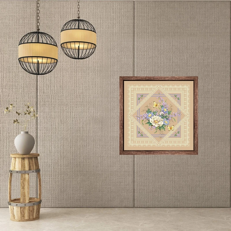 Flowers And Lace Cross Stitch Kit Butterfly Cotton Thread 18ct 14ct 11ct Linen Flaxen Canvas Stitching Embroidery DIY Cross Stitch Kit