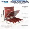 Upgraded 18" Folding Teak Shower Seat Wall Mounted-Teak Folding Shower Bench Wall Mounted,Teak Shower Seat Bench,Max Load 400lbs 5