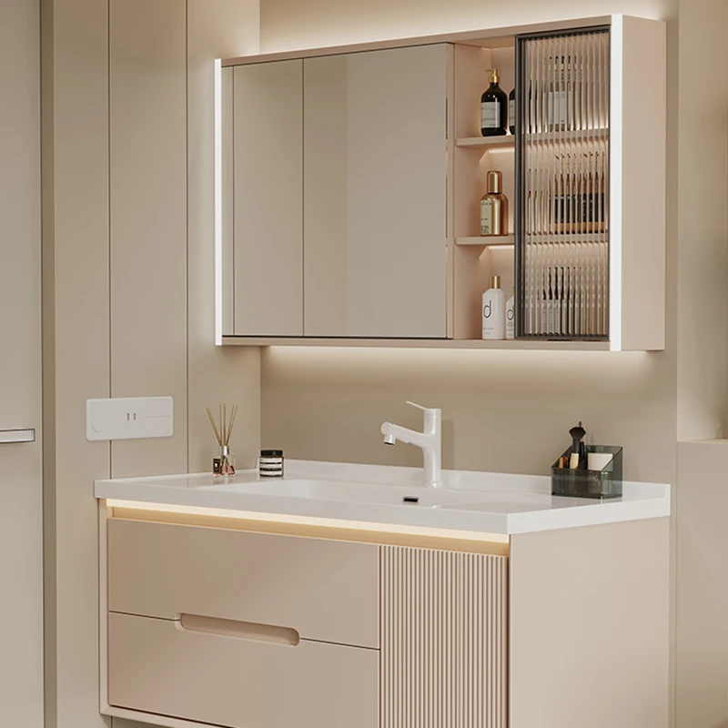 Washbasin Toilet Bathroom Vanities Vintage Partition Vanity Light Bathroom Vanities Mirror Storage Mobiletto Bagno Furniture