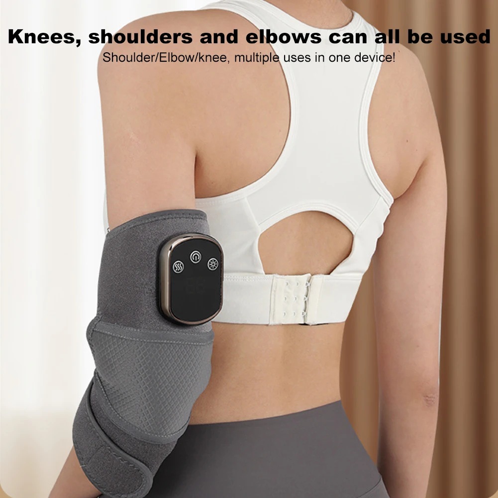 Cordless Electric Heat And Vibration Ankle Massager Infrared Hot Compress Therapy Ankle Massage Heated Wrap Support Brace Foot P