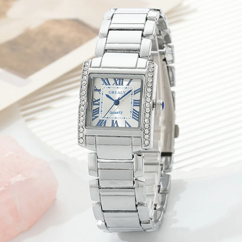 New Fashion Roman Scale Women Watches Luxury Ladies Wristwatch Quartz Watch Rhinestone Men Women Watches Relogio Feminino Clocks 5