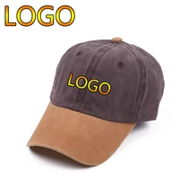 Custom Logo for Woman Vintage Plain Baseball Cap Washed Cotton Distressed Dad Hats Outdoor Unisex Sport Adjustable Snapback Hat 1