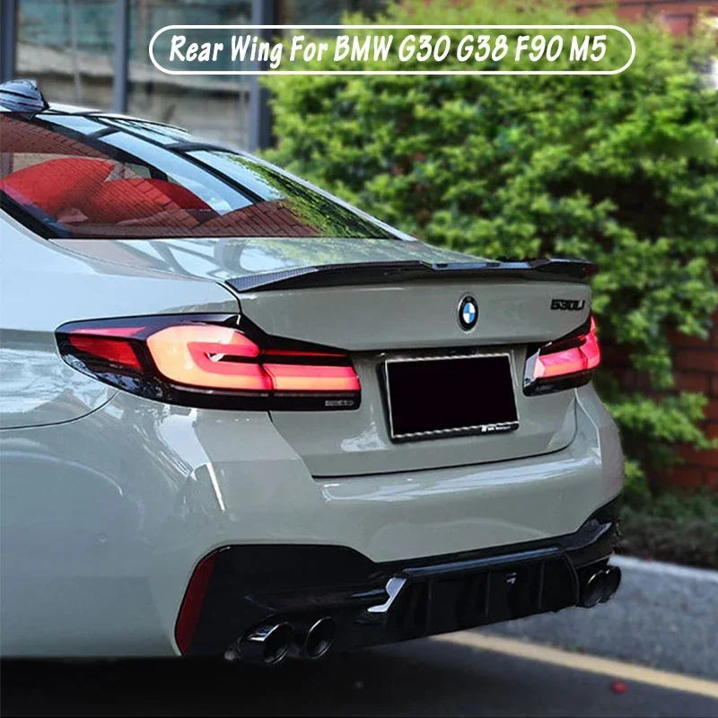 Per Bmw G30 F90 M5 M5 + 2017-2023 M Performance Pro Style Posteriore Tronco Tetto Spoiler Lip Wing Body Kit Accessori Per Lo Styling Dell'Auto