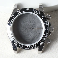 Stainless Steel Watch Case with Sapphire Crystal and Bracelet - Waterproof Accessories for VK63 Movement (A1 Black Case)