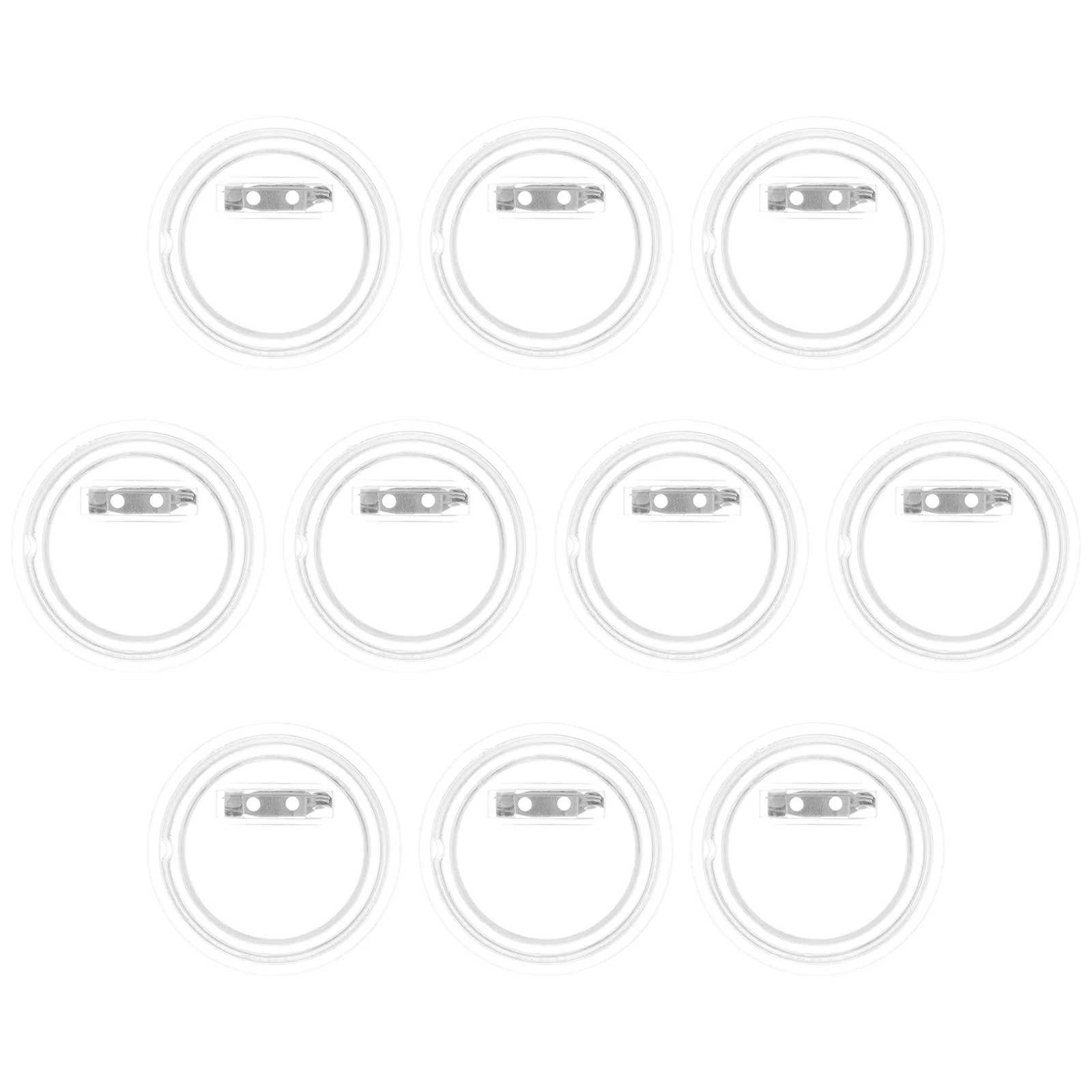 10pcs Clear Button Pin Diy Badge Buttons Pin Making Materials Empty Acrylic Photo Badge Parts