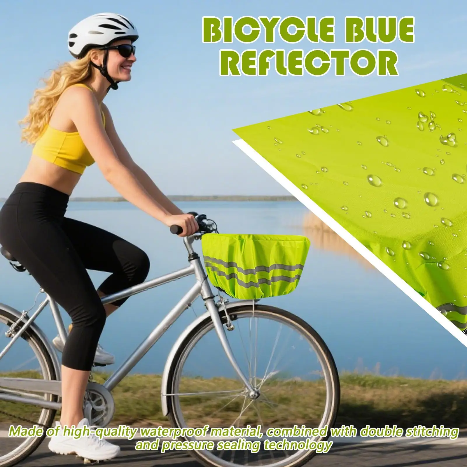 Bike Basket Rain Cover Bike Trunk Rain Cover Protective Tarp With Reflective Strip For Long-Distance Daily Commute Leisure Rides