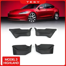 For Tesla New Model 3+ Highland 2024 Rear Full Storage Box Door Handle Armrest Tray Organizer Silicone Cover Car Accessories