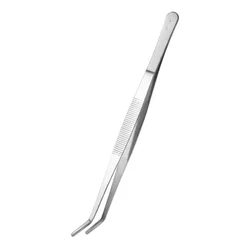 Enhanced Multifunctional Stainless Steel Non-slip Elbow Tweezers for Aquarium and Pet Care