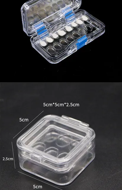 100pcs Dental Crown Storage Boxes With Membrane - Small Yellow Containers For Dentures, Veneers, Bridges, Implants