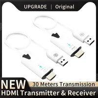 30m Wireless Video Transmitter and Receiver HDMI-Compatible Extender Display Adapter Cable Screen Mirror for Camera PC To TV