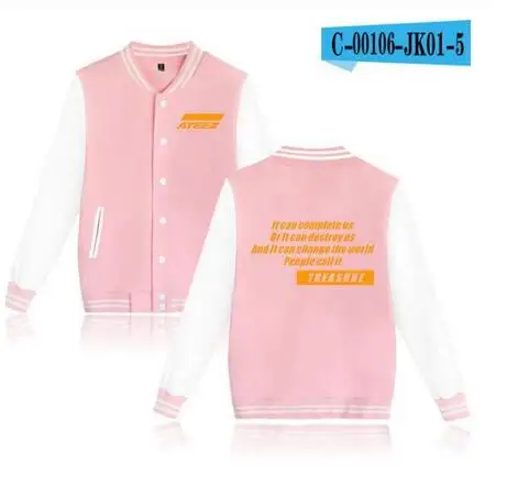 K Pop Kpop K-Pop Ateez Album Donna/Uomo Felpe Con Cappuccio Felpe Fan Di Supporto Coreano Streetwear Hip Hop Giacca Da Baseball Capispalla